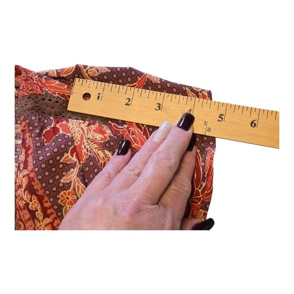 Jaase Maxi Dress Womens Small Multicolor Floral Print Button Front Fall Bohemian - Picture 9 of 10